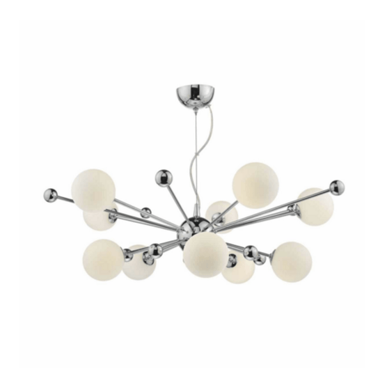 Greenwich Polished Chrome 10 Arm Pendant - ID 6808