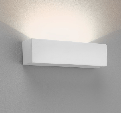 Perivale LED Contemporary White Plaster Wall Uplighter - ID 2233 - CLEARANCE