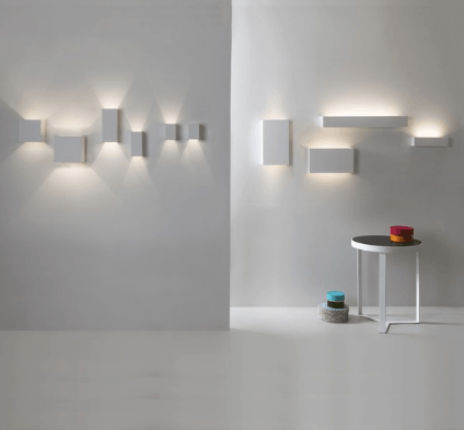Perivale LED Contemporary White Plaster Wall Uplighter - ID 2233 - CLEARANCE
