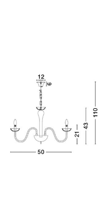Chingford 3 Lamp Smoked Glass & Chrome Chandelier - ID 8011