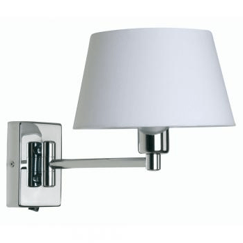 Hilton Single Swing Arm Wall Light Finished In Chrome - ID 8376
