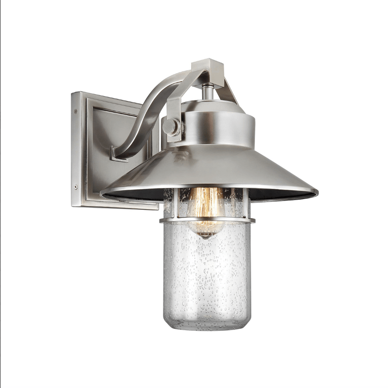 Hanbury Brushed Steel Large Exterior Wall Light - ID 8755