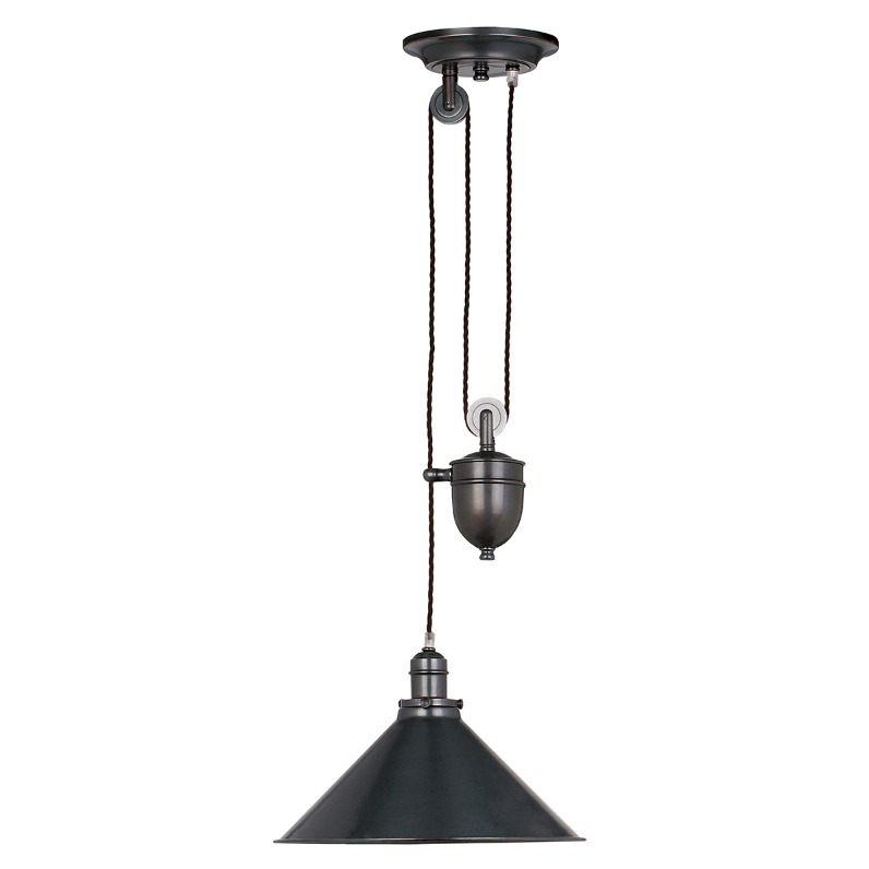 Grenoble Aged Brass Rise and Fall Pendant - ID 5858