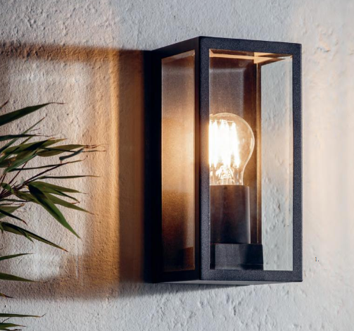 Hadlow Outdoor Box Lantern In Black - ID 9178