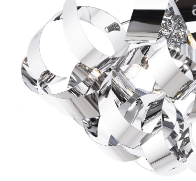 Becontree Polished Chrome Medium Flush Ceiling Light - ID 5781