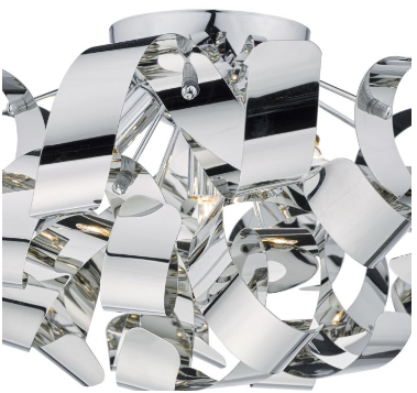 Becontree Polished Chrome Large Flush Ceiling Light - ID 5780