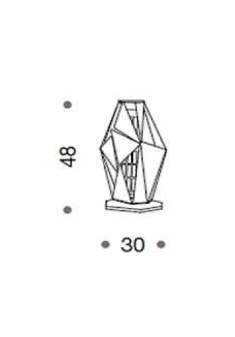 IDL Crystal Rock Medium Table Lamp - London Lighting - 3