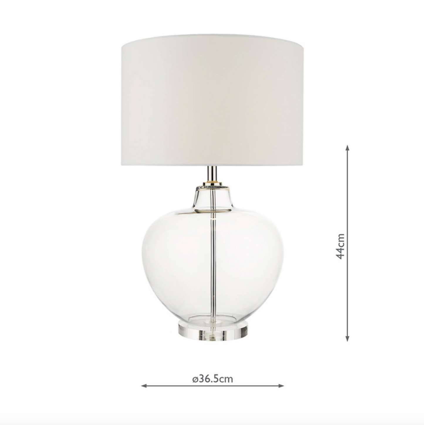 Large Clear Glass Urn Style Table Lamp Base - ID 5737