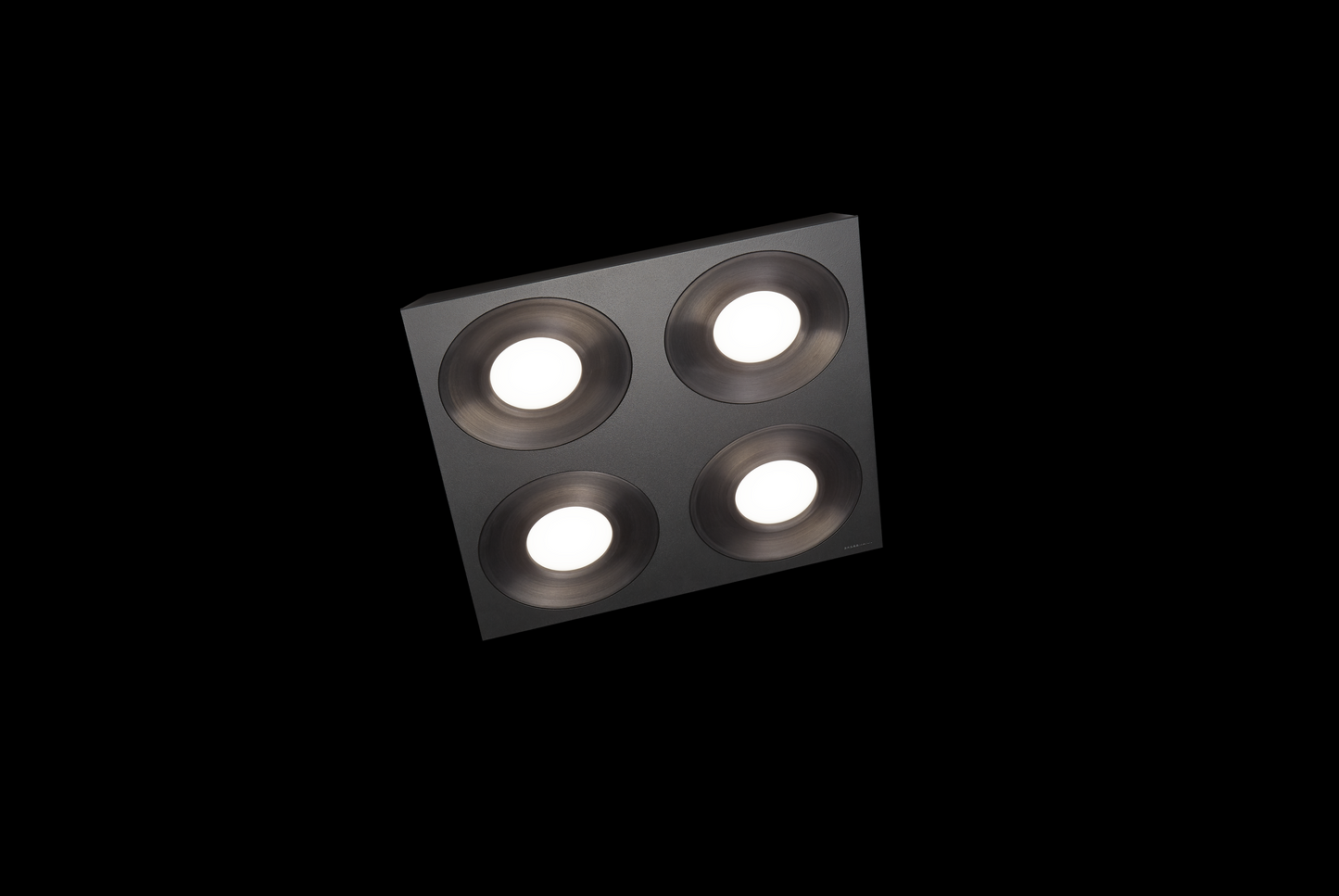 Grossmann COAX 4 Square Lamp Ceiling Light - White & Aluminium - ID 10515 - EX Display