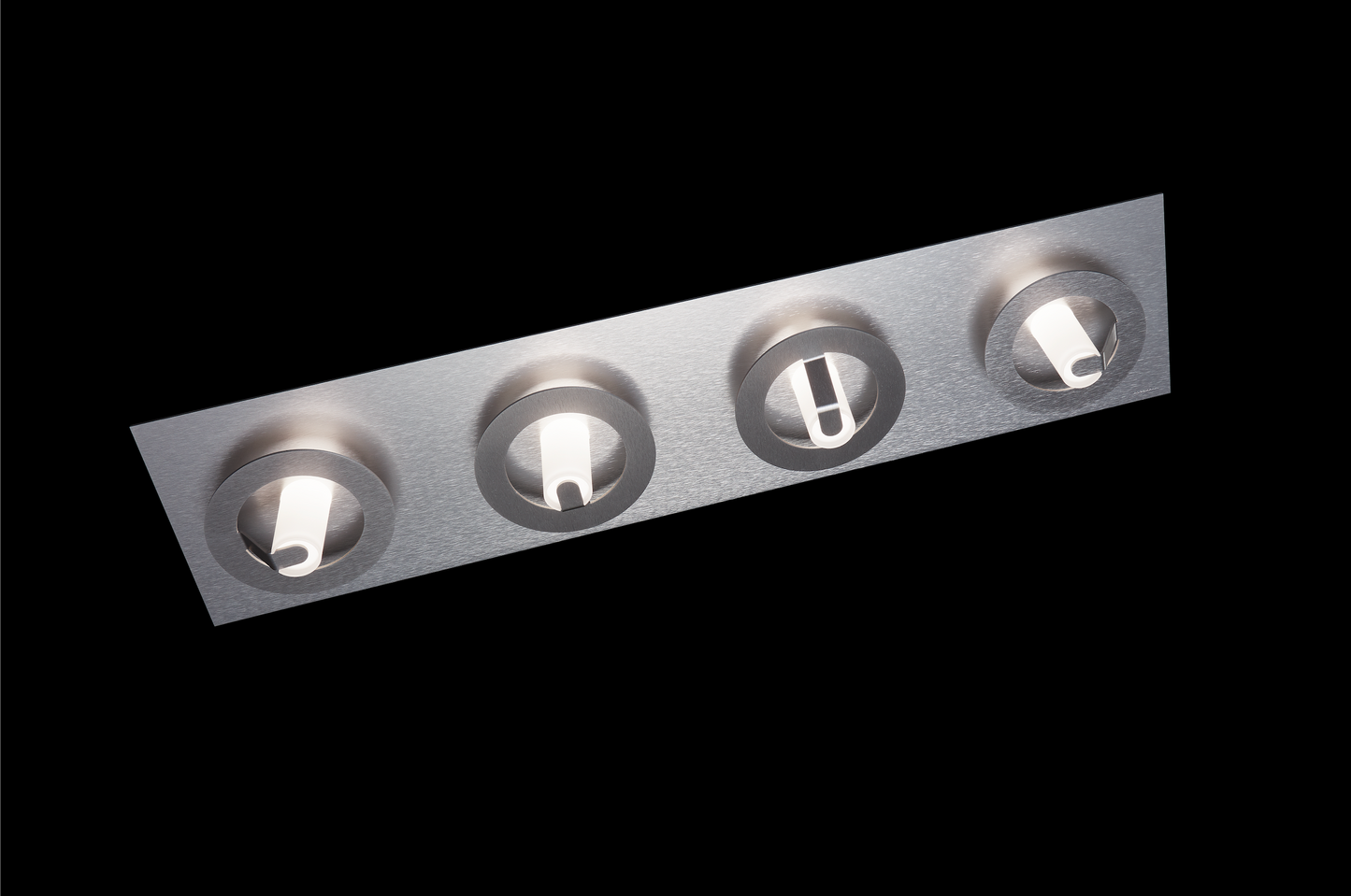 Grossmann Q Four Lamp Ceiling Light In Aluminium & light Grey - ID 10526 - EX Display