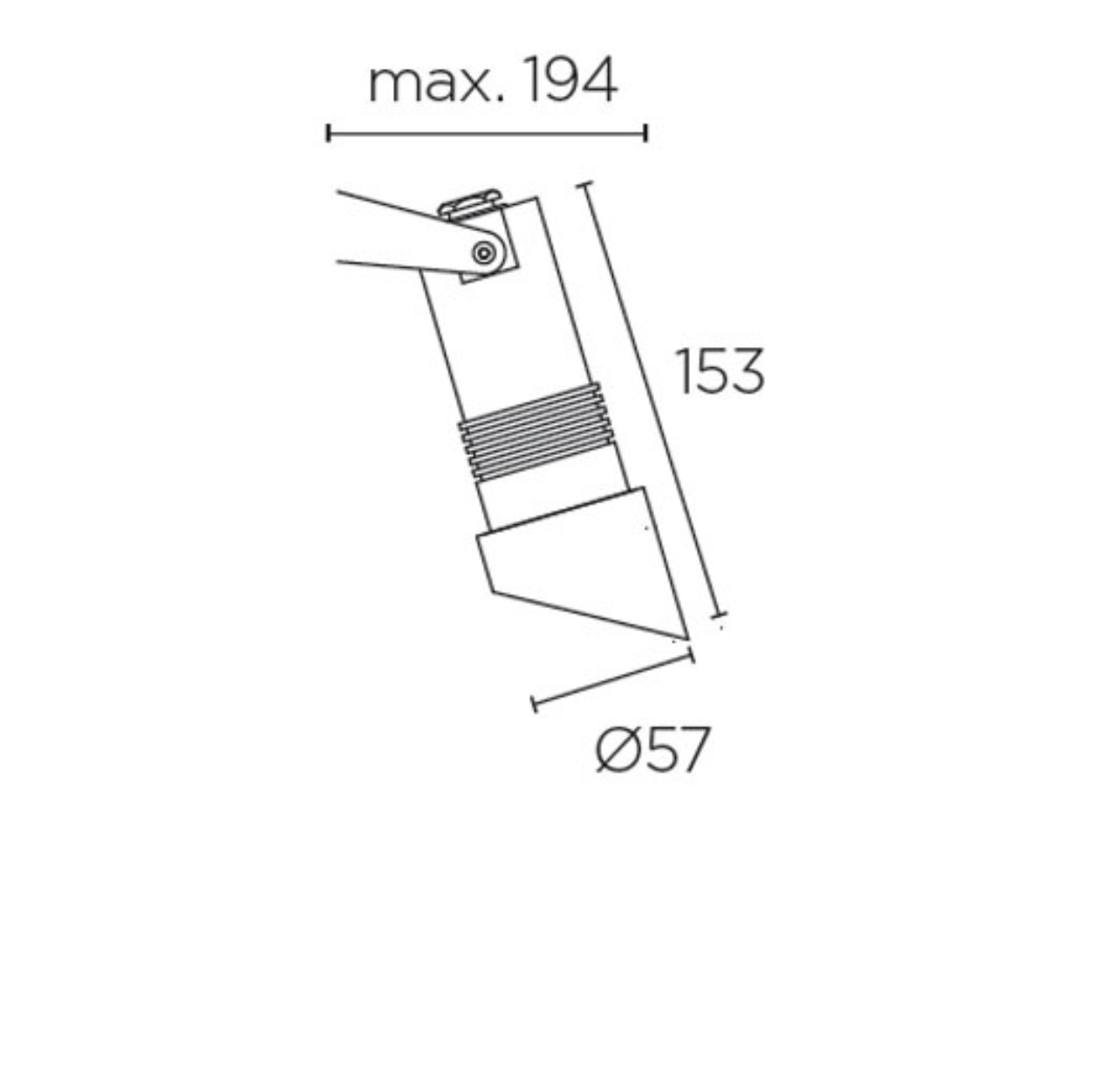 Anodised Aluminium outdoor spotlight - ID 10666