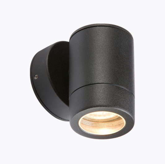 Aluminium Black Powder-Coated GU10 Outdoor Wall Downlight - ID 8956