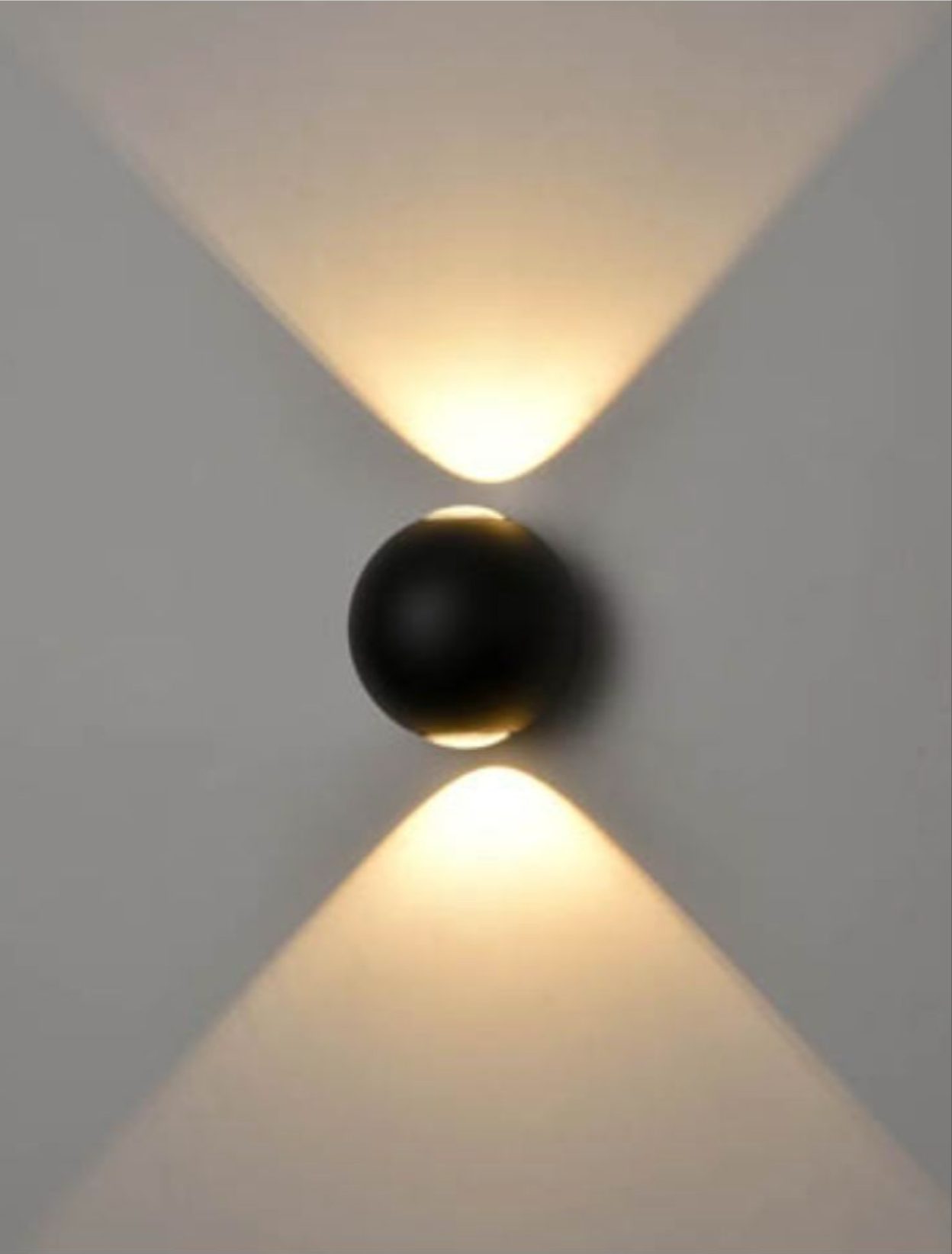 AUR Compact Globe Light Pattern Aluminium Matt Black Outdoor Wall Light - ID 10819