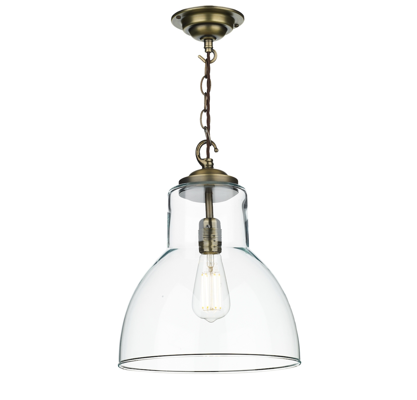 Clear glass bell shade deals