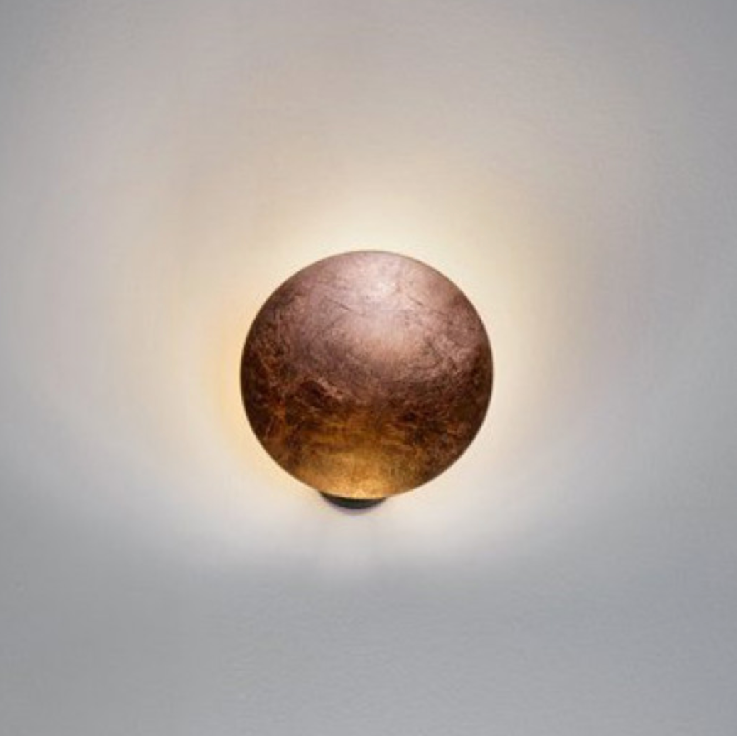 CS 25cm Copper Leaf & Black Adjustable LED Wall Light - ID 11696