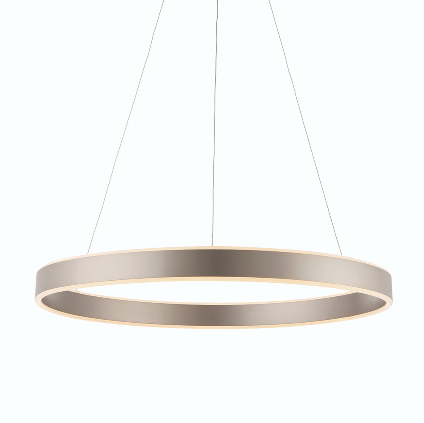 MBL Eden Matt Nickel Up+downlight LED Ring Pendant ID 8936