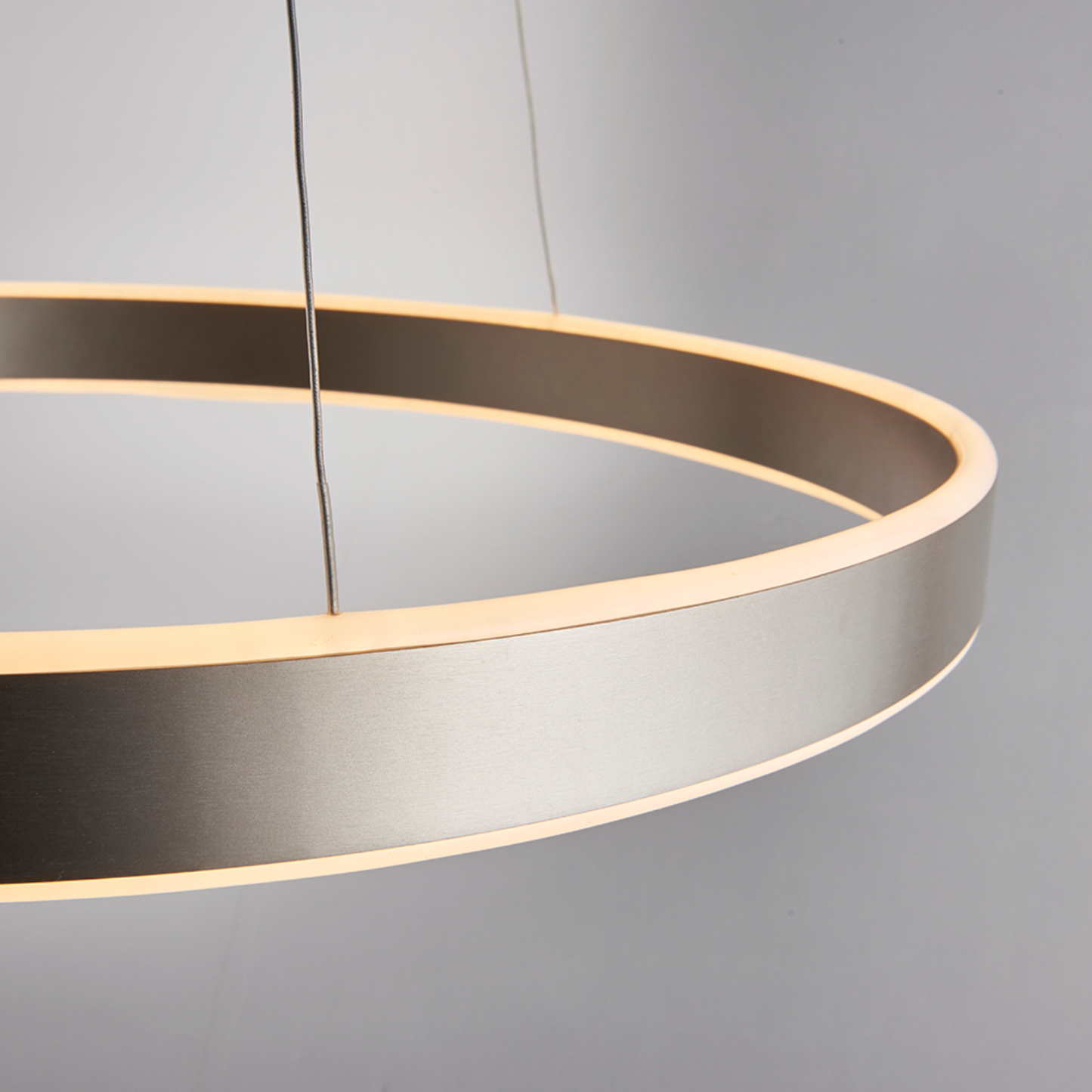 MBL Eden Matt Nickel Up+downlight LED Ring Pendant ID 8936