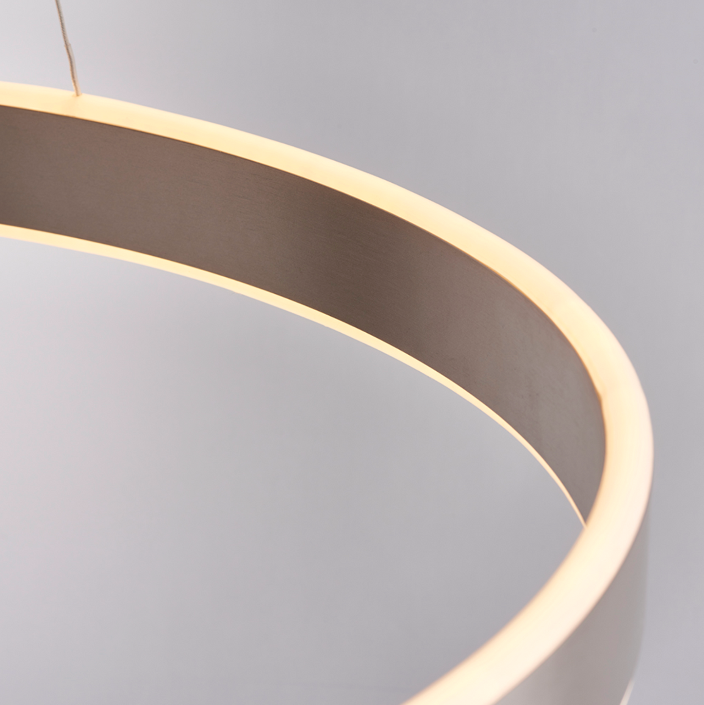 MBL Eden Matt Nickel Up+downlight LED Ring Pendant ID 8936