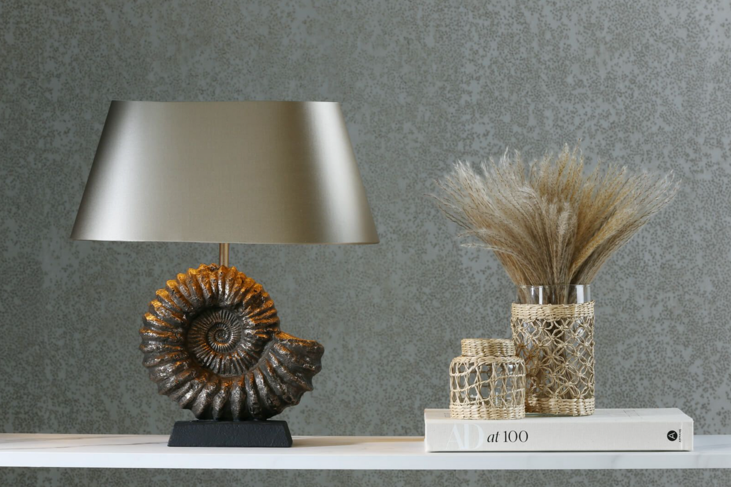 Ammonite Bronze Table Lamp Base Only - ID 11369