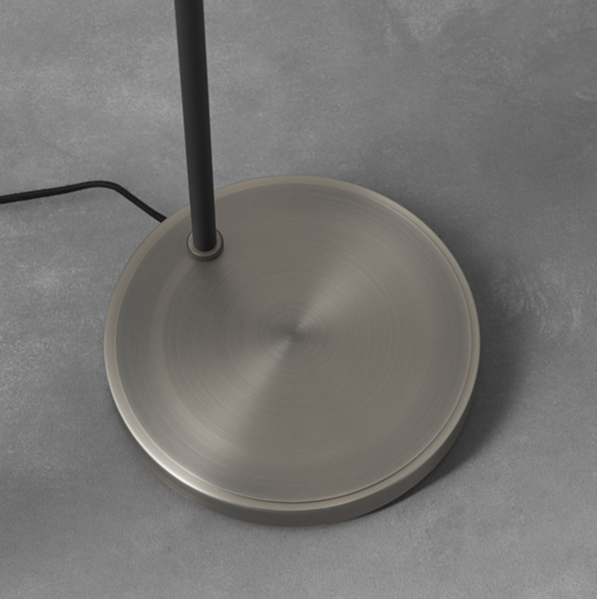 Brushed Silver & Matt Black Floor Lamp - ID 10989 - LOW STOCK WITH SUPPLIER