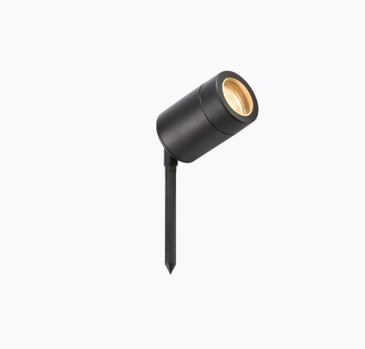 Aluminium Black Powder-Coated GU10 Outdoor Spike Light - ID 8826