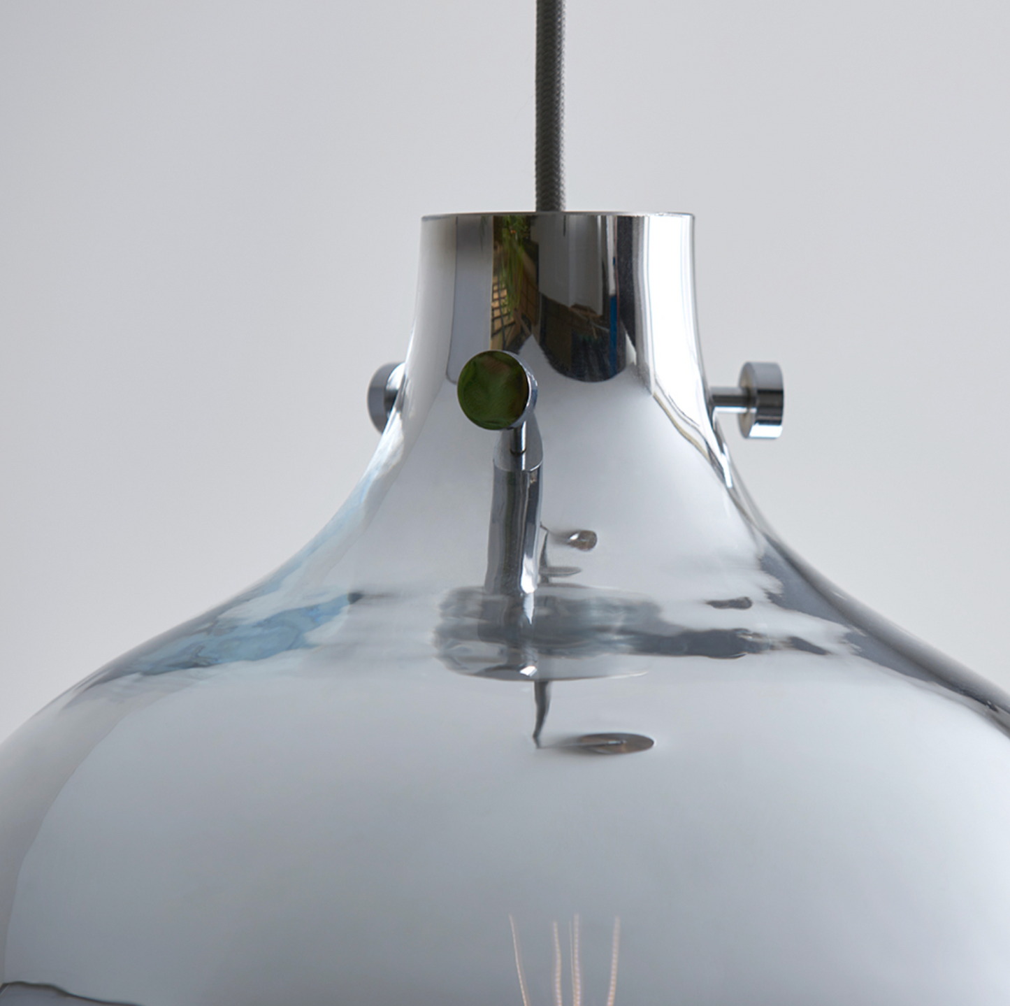 MBL Metallic Glass & Chrome Pendant - ID 11659