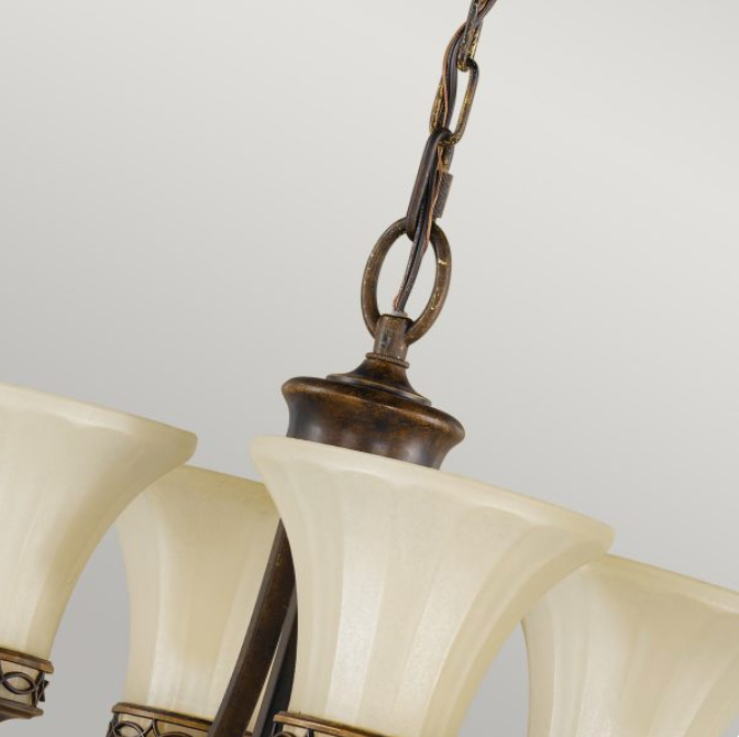 Sion Bronze Duo-Mount 4 Light Chandelier - ID 7392
