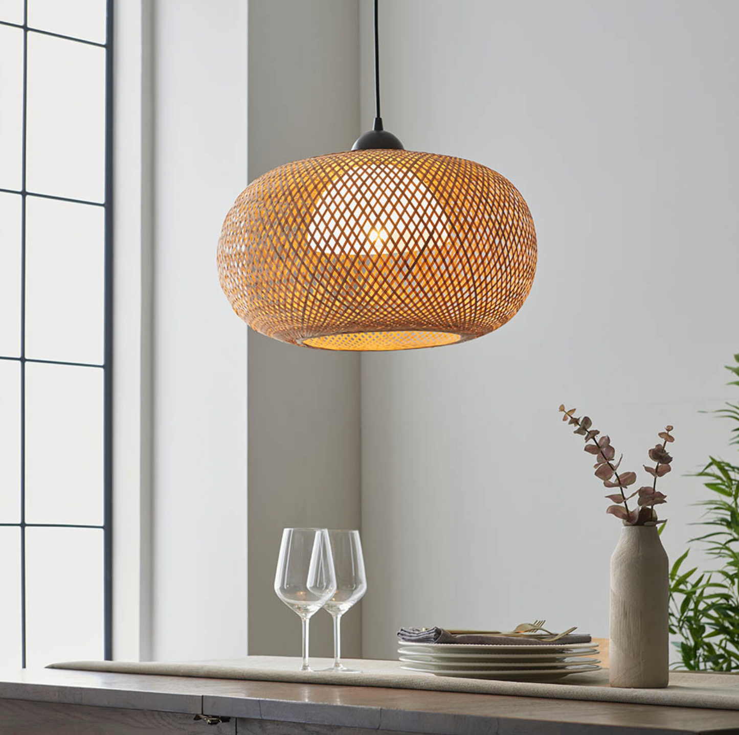 Pendant, Natural Raffia - ID 12041