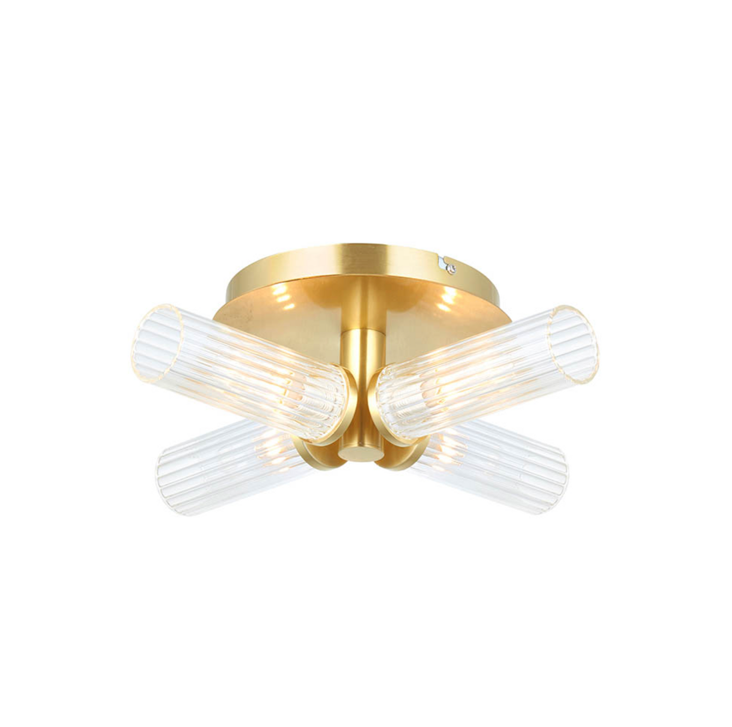4lt Semi Flush, Gold - ID 12050