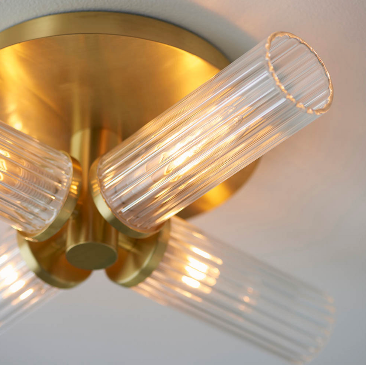 4lt Semi Flush, Gold - ID 12050