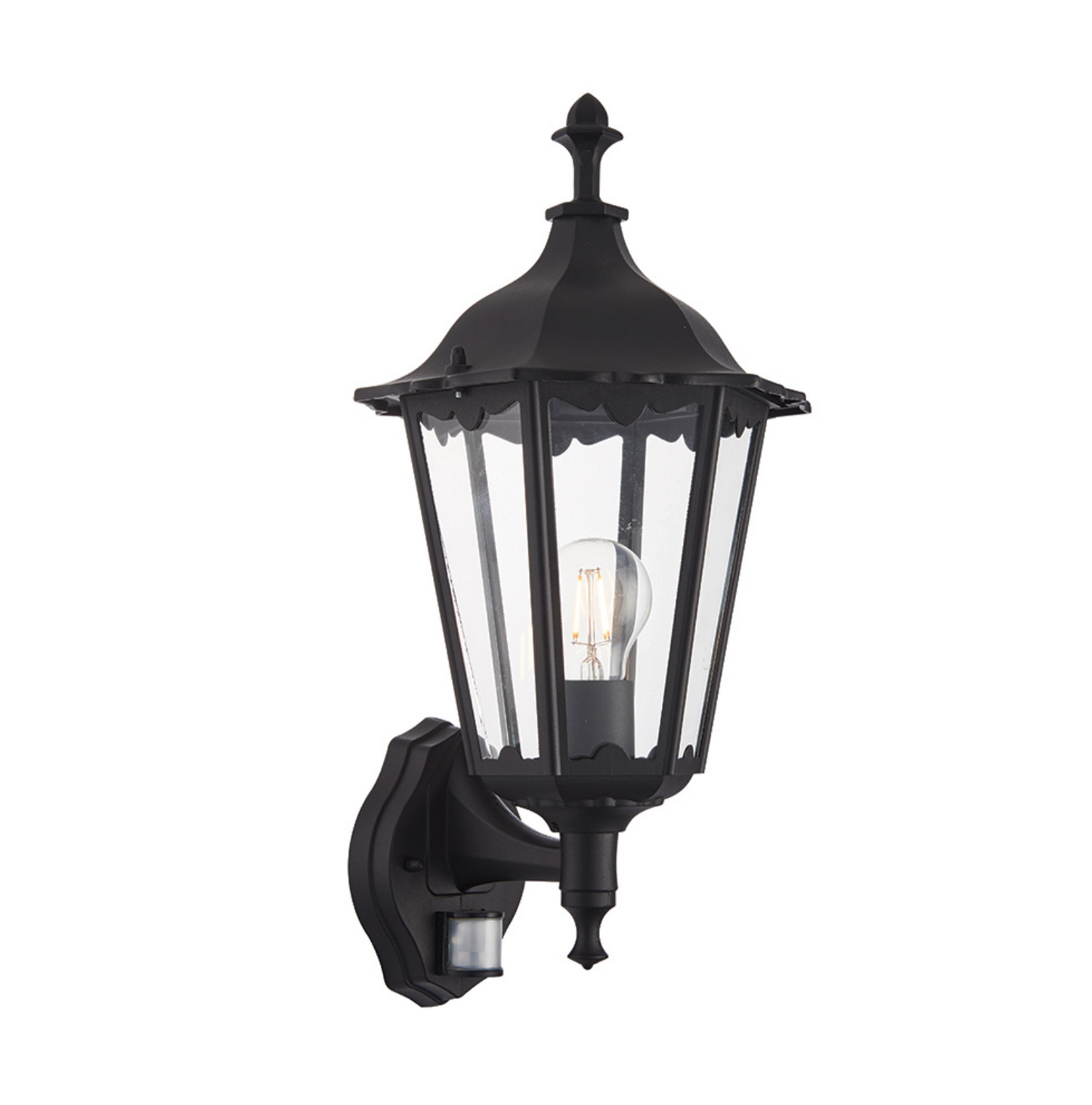 Exterior PIR Wall Lantern, Black - ID 12072
