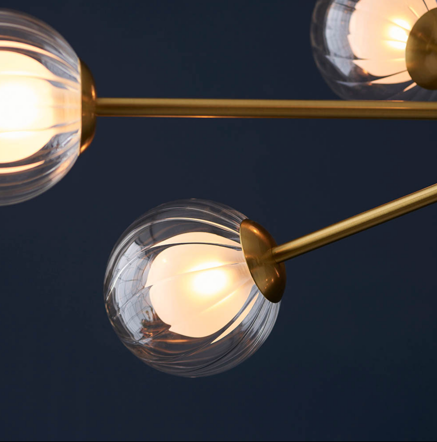 9 Light Pendant, Satin Brass - ID 12091