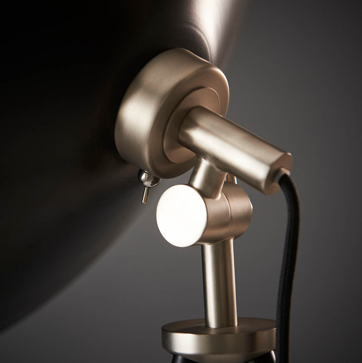 Matt Black Coned Floor Light, Matt Nickel- ID 12098