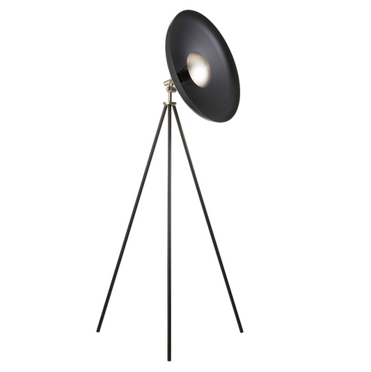 Matt Black Coned Floor Light, Matt Nickel- ID 12098