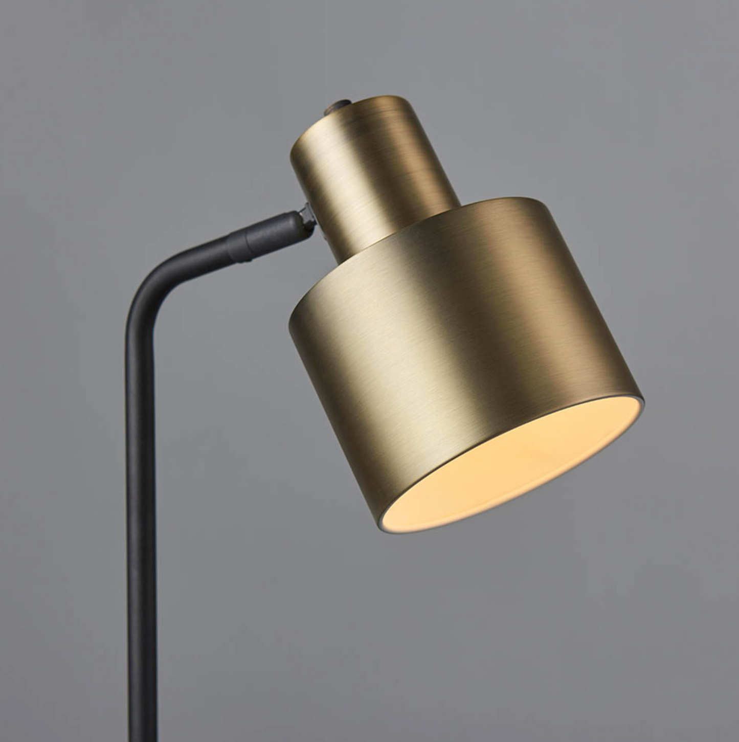 Antique Brass & Matt Black Table Lamp - ID 12142