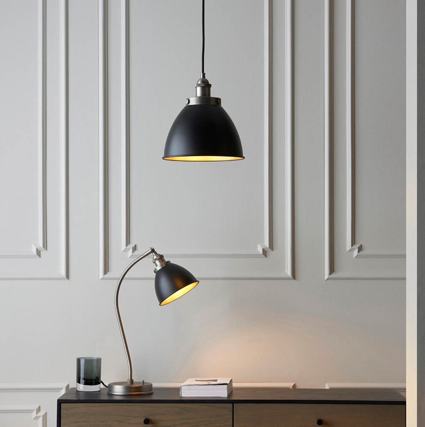 Task Table Light, Matt Black - ID 12145