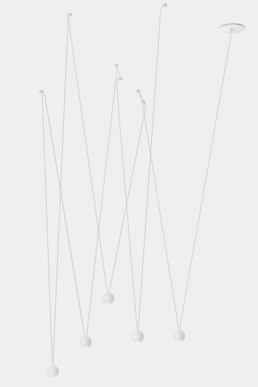 Mini Sphere 5 Multi Pendant White - ID 9933