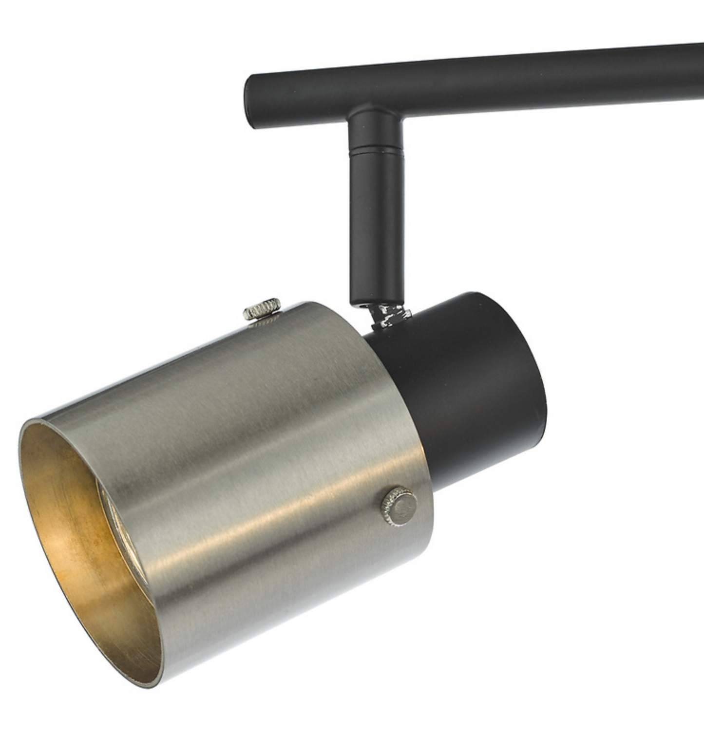 Four Light Spotlight Bar, Brushed Nickel & Matt Black - ID 12008