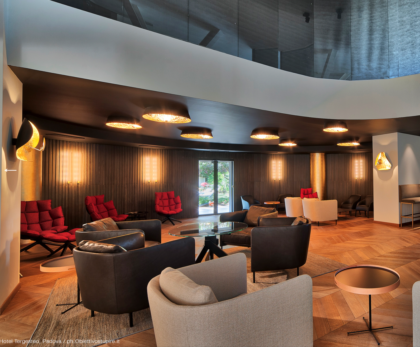 Black & Copper Leaf Curved LED Ceiling or Wall Light (other colour options available) - ID 6042