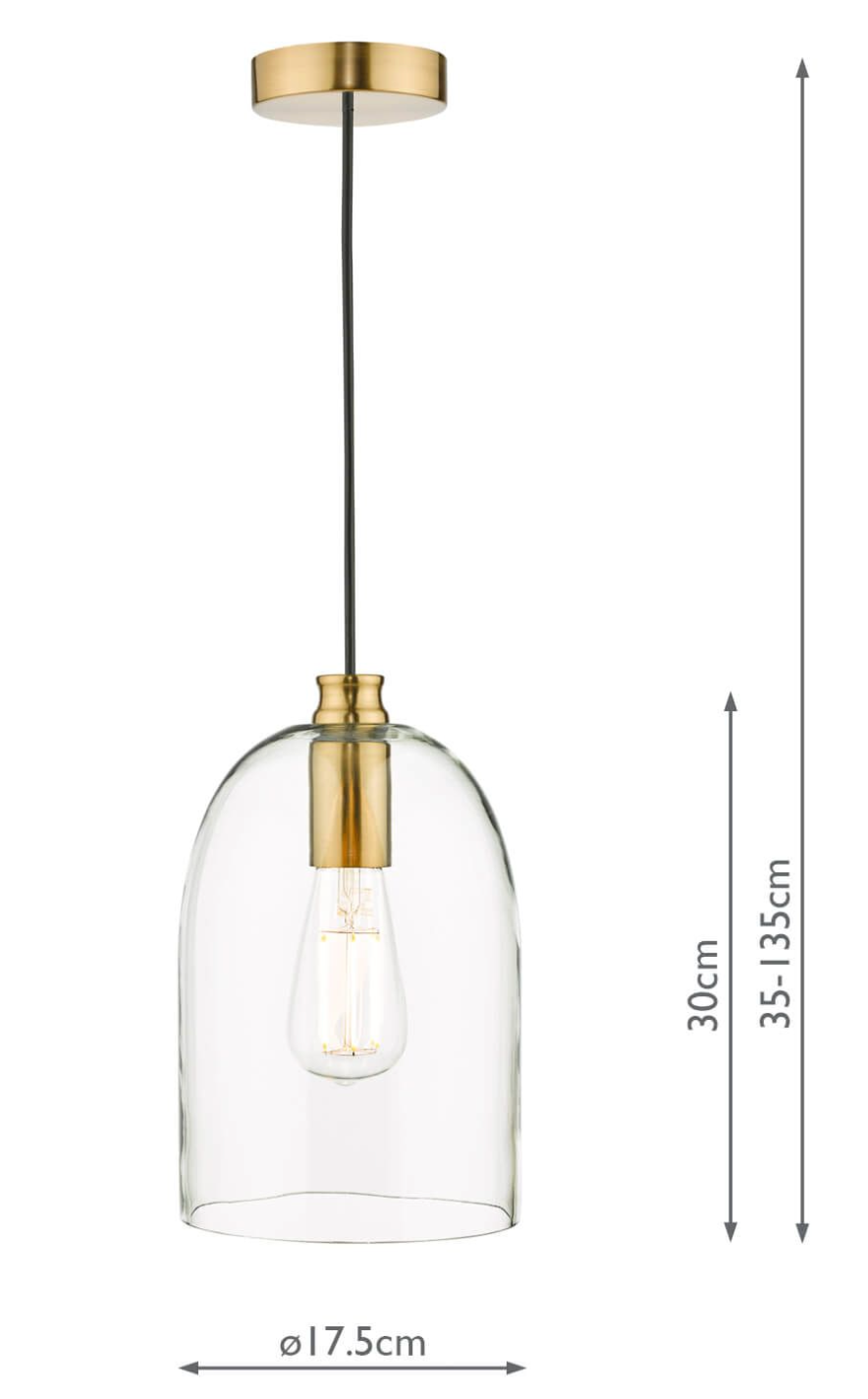 Single Pendant, Satin Bronze - ID 12231