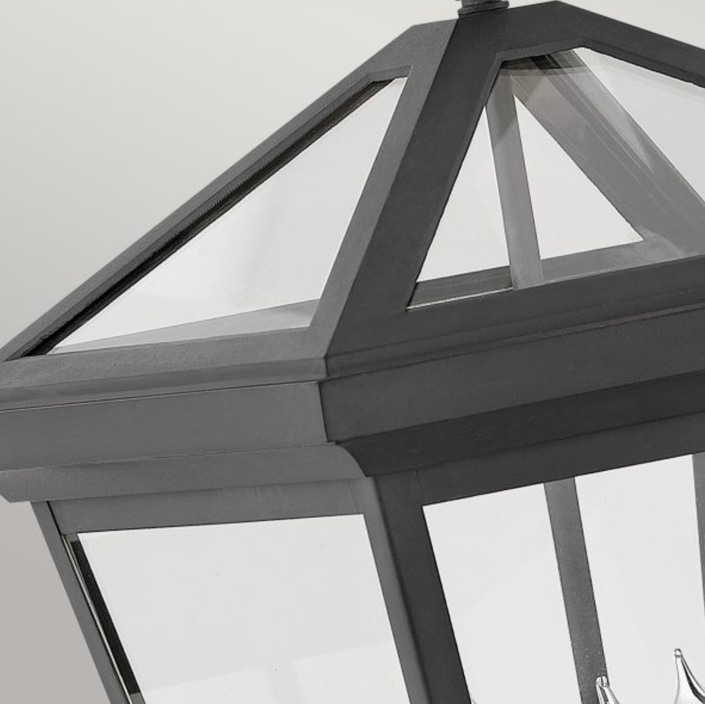 Large Outdoor Wall Lantern, Black - ID 12362