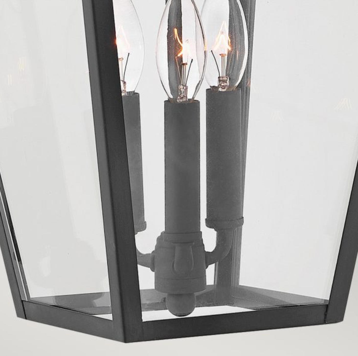 Large Outdoor Wall Lantern, Black - ID 12362