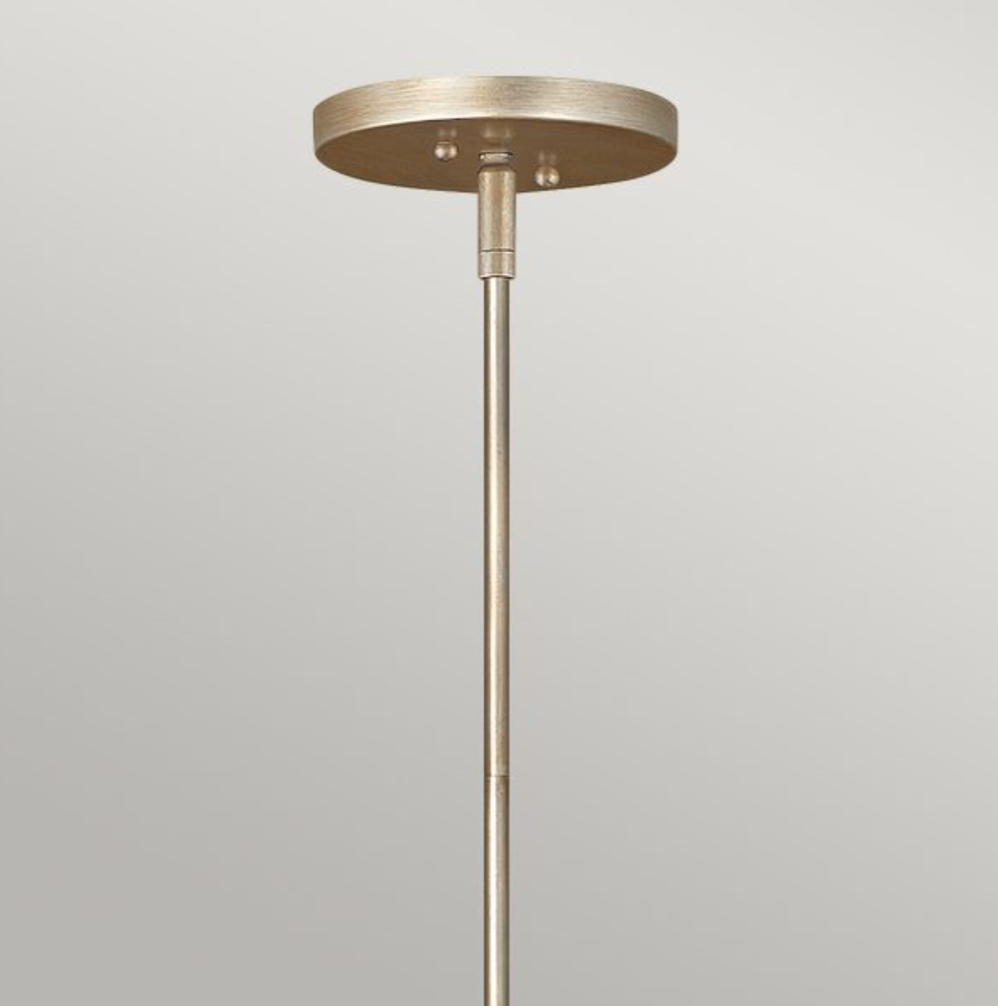 REV Opulent Hammered Stainless Steel & Textured Glass Four Lamp Semi-flush Pendant - ID 12485
