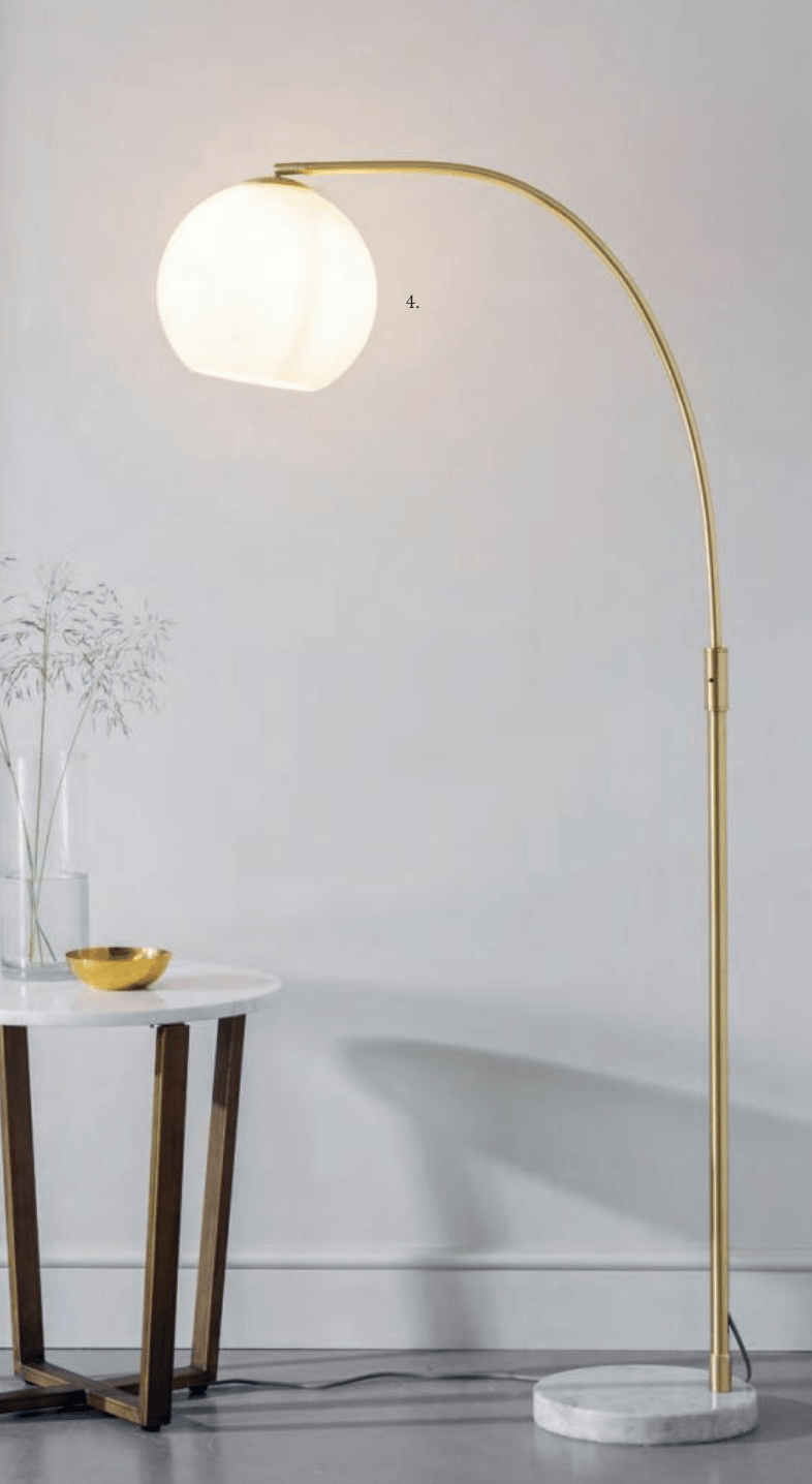 Coney Floor Standing Lamp with Opal Glass globe ID 8905 London