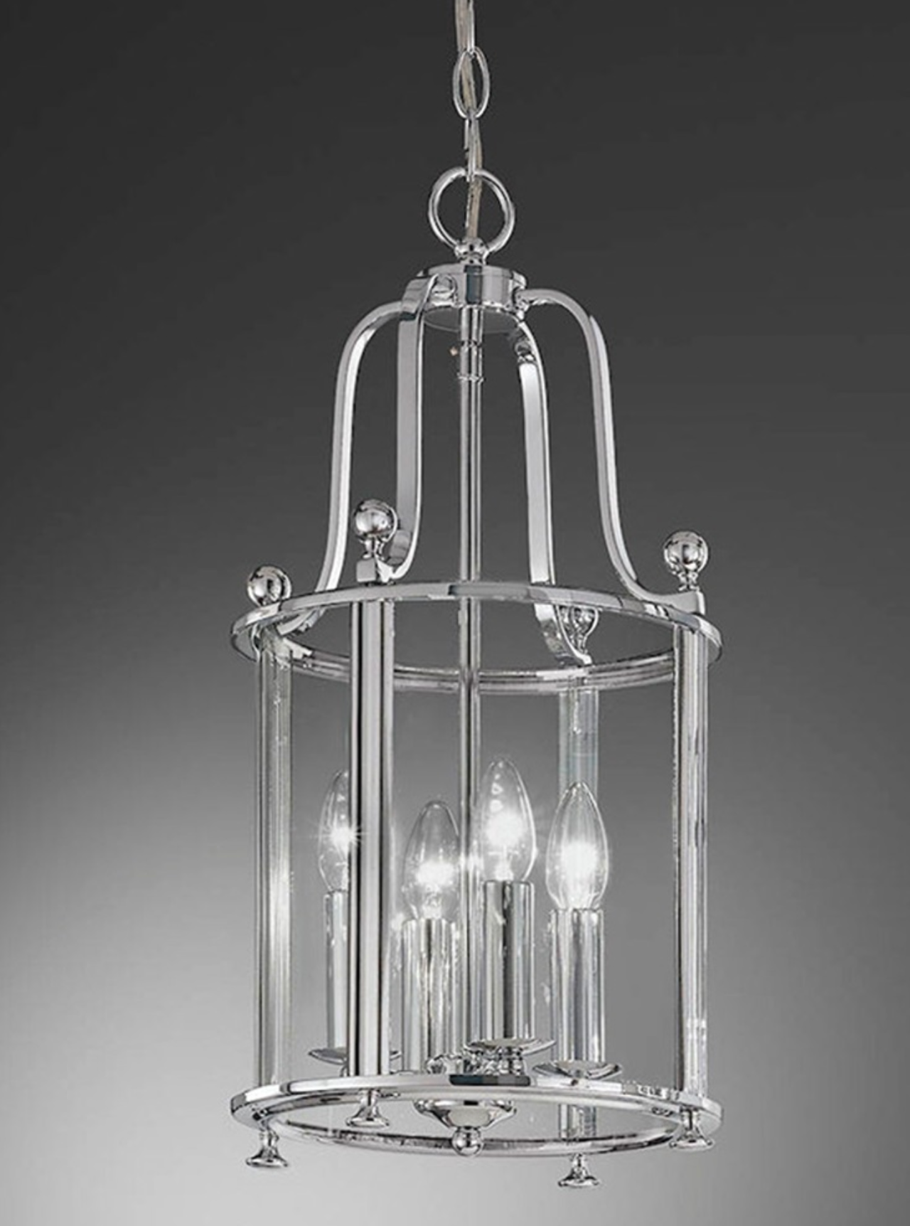 Nethy 4 Lamp Chrome Lantern - ID 9319