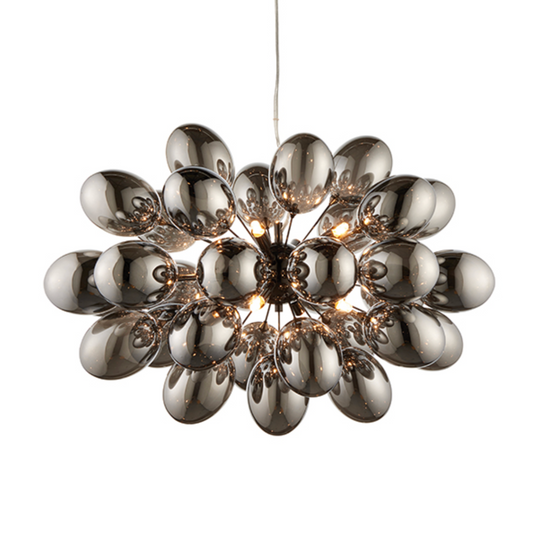 Handa 8 Lamp Black Chrome Bubble Pendant - ID 9635