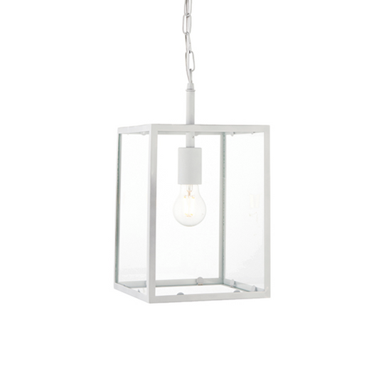 White Square Box Lantern - ID 9645