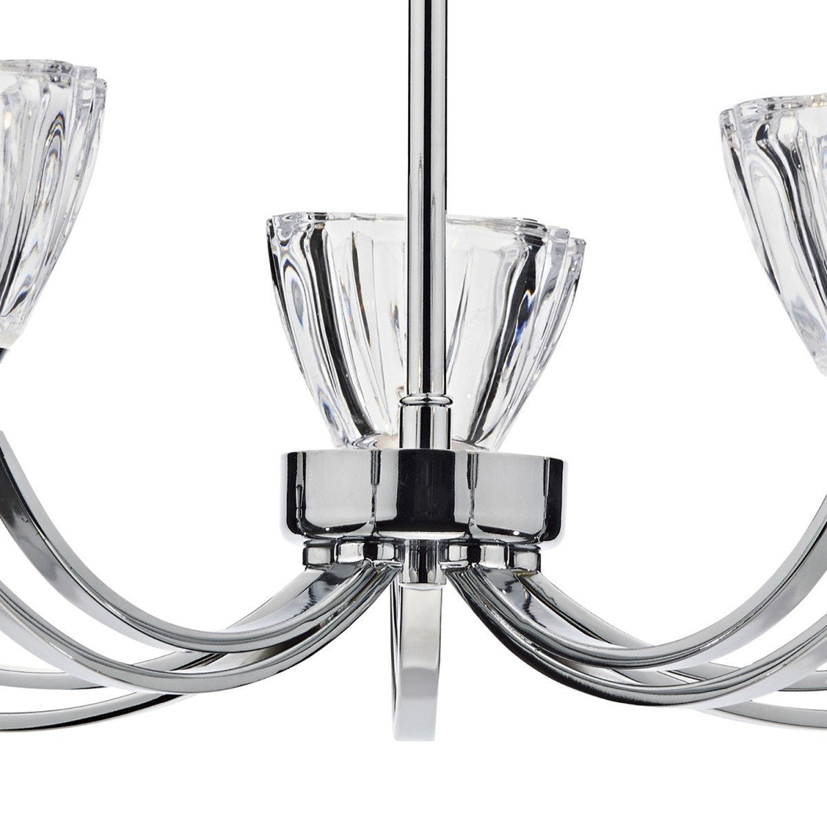 Vito Polished Chrome 5 Lights Semi-Flush - London Lighting - 3