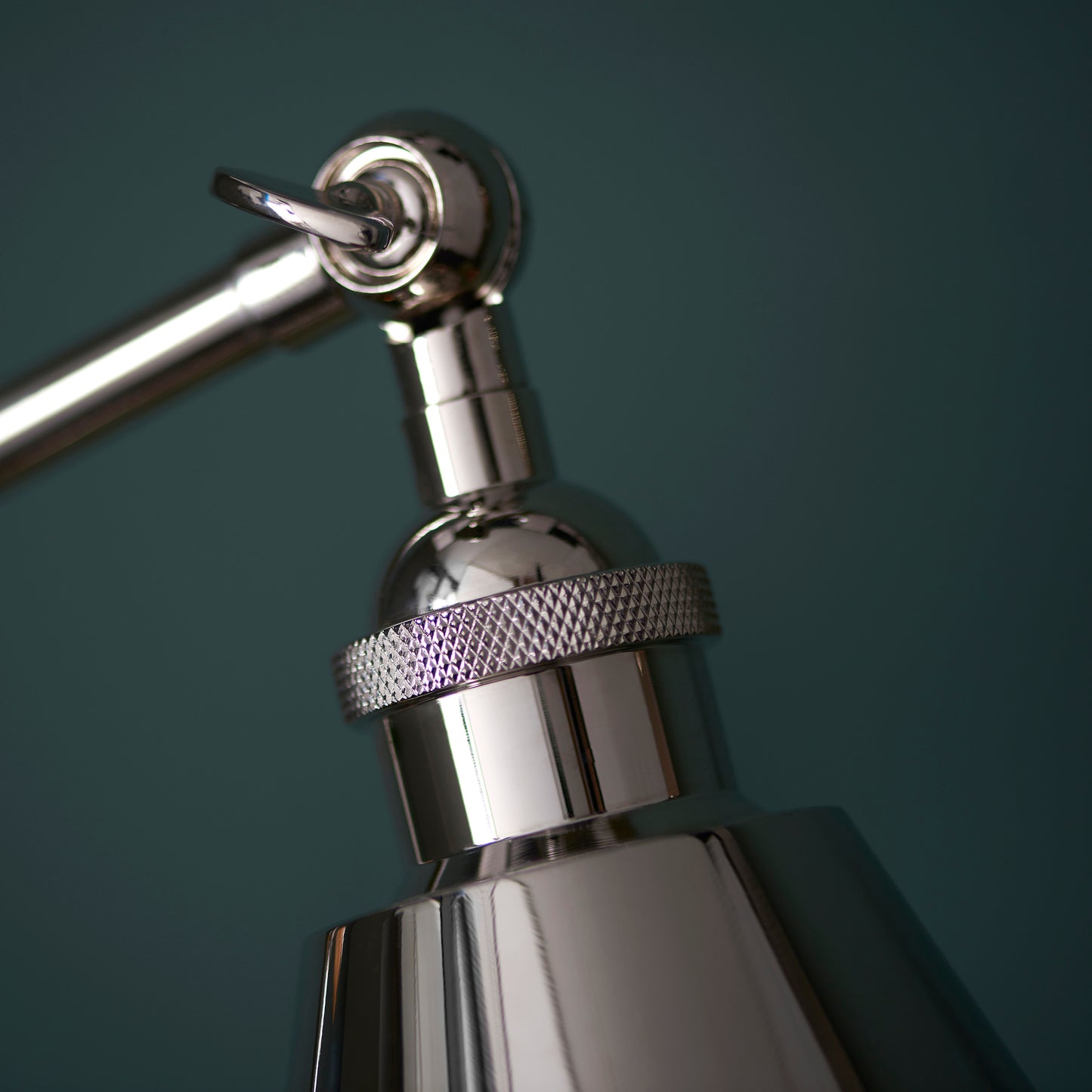 Bright Nickel Plated Adjustable Table Lamp - ID 11693