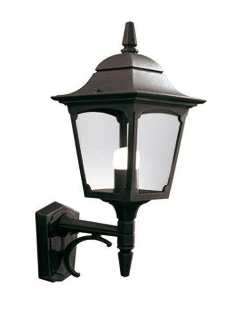 Chapel Up Wall Lantern Black - London Lighting - 1